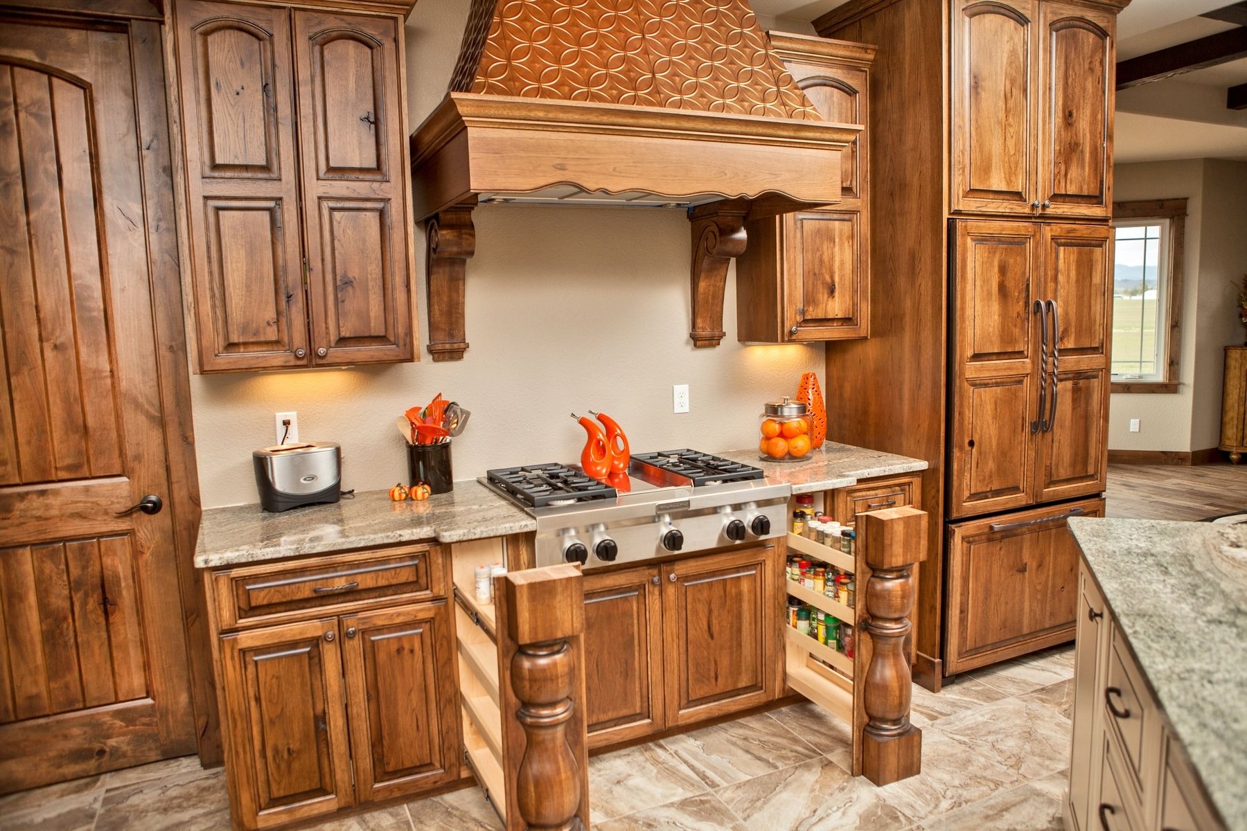 Custom Made Traditional Hickory Kitchen by Colorado Fine Woodworks