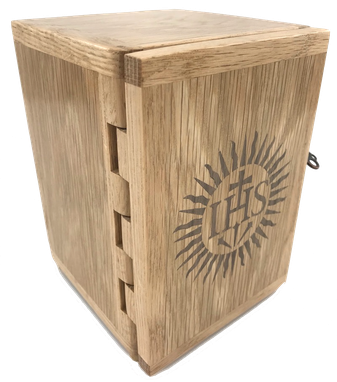 Custom Made Tabernacle With Inlaid Ihs Sunburst