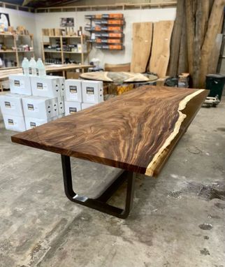 Custom Made Custom Resin Cast Monkey Pod Dining Table