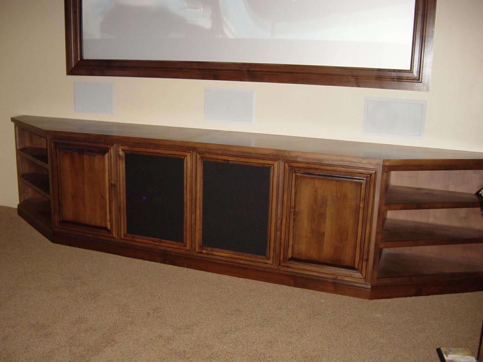 Custom Alder Wood Audio Video Furniture By Ck Valenti Designs Inc