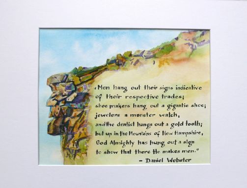 Custom Made Custom Made For Ashley C. Watercolor Painting With Quote By Hand Lettering