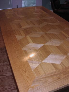 Custom Made "Quilt"  Oak Dining Table