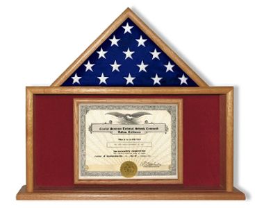 Custom Made Flag And Certificate Case