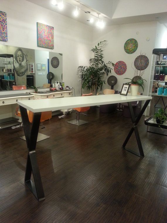 Buy Custom Metal Cross Bench/Table/Bar Legs, made to order from Blue