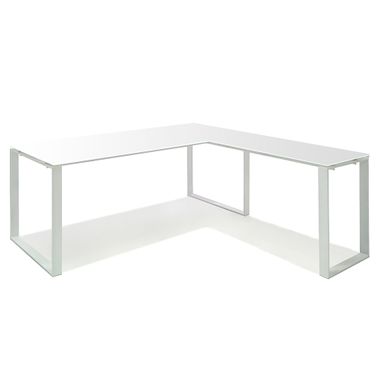 Custom Made Aspen Glass Top L-Shape - Customize Desks