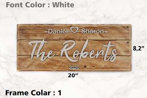 Custom Made Custom Wood Sign  Last Name Pallet Sign  Personalized Family Name Sign