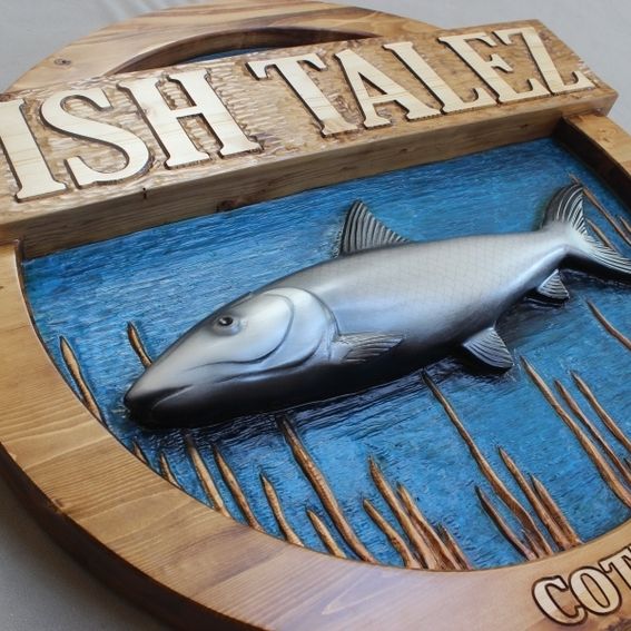 Hand Crafted Wooden Signs, Cottage Signs, Cabin Signs, Fish Signs, Fish ...