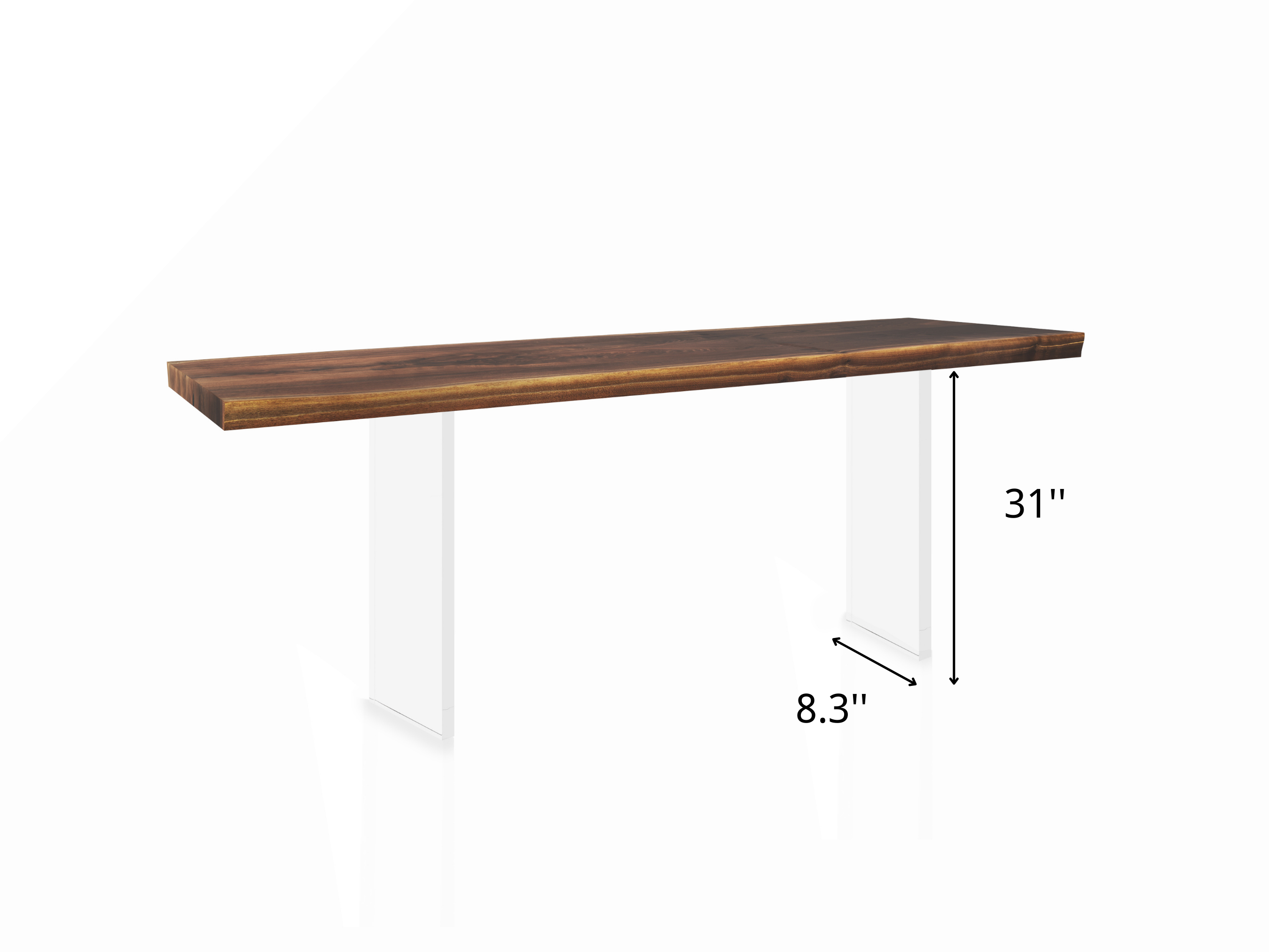 Buy Hand Made Acrylic Side Table Legs (2pc), Crystal Clear Legs For