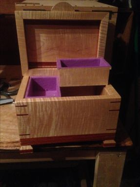 Custom Made Tiger Maple And Bloodwood Keepsake/Jewelry Box