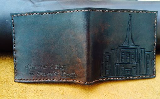 Custom Made Mens Custom Bifold Wallet With Id Flap
