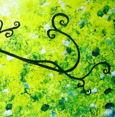 Custom Made Green Tree, Abstract Tree Original, Green Landscape Painting, By Lafferty - 24 X 36