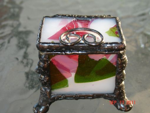 Custom Made Tiny Footed Stained Glass Ring Box