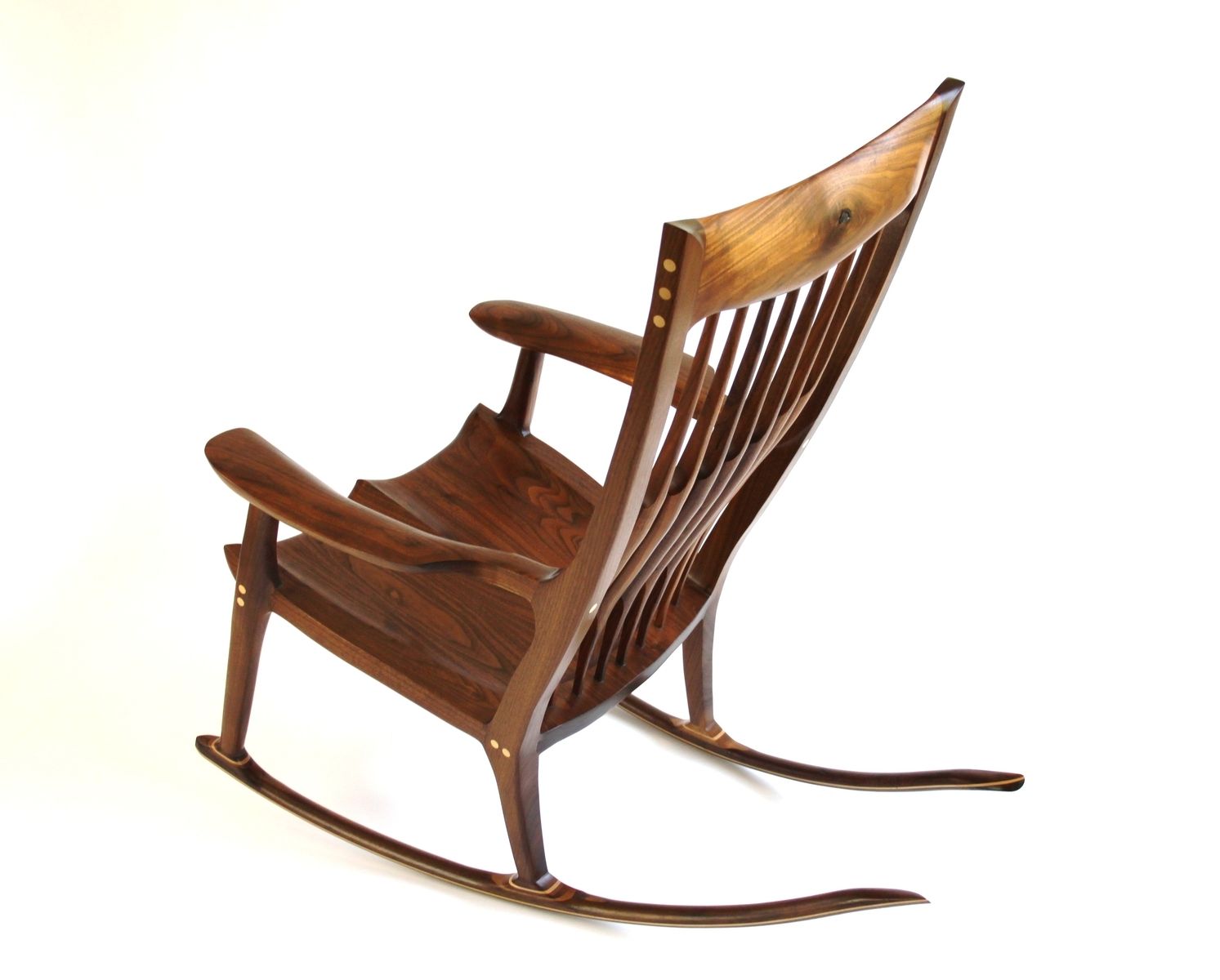 Hand Crafted Maloof Inspired Rocking Chair By Trident Fine Woodworking