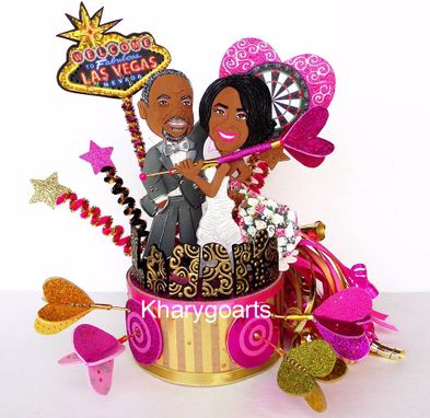 Custom Made Wedding Las Vegas Cake Topper Engagement Look Alike Cake Toppers