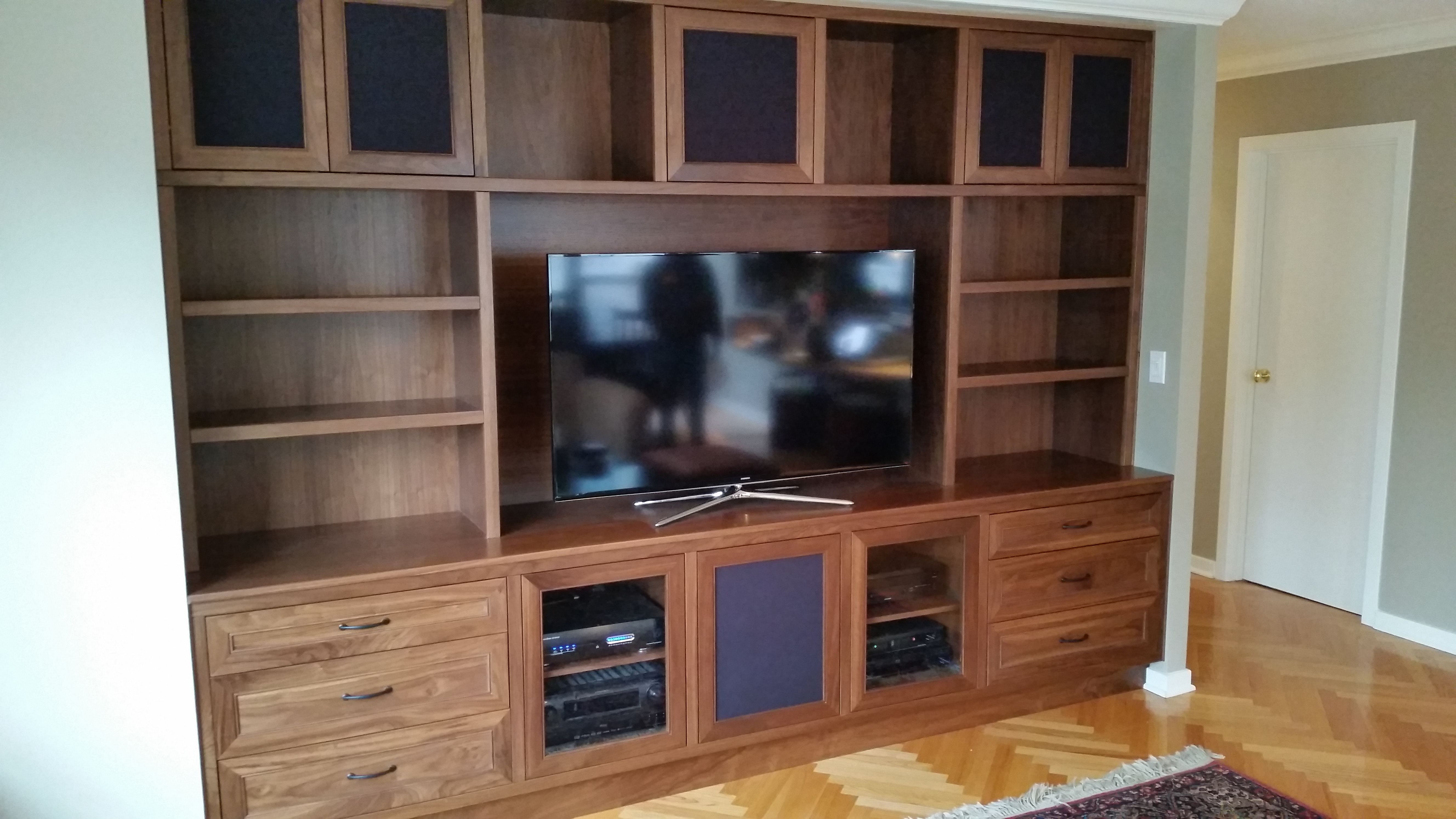 Hand Crafted Walnut Entertainment Centers by Competitive Woodcraft ...