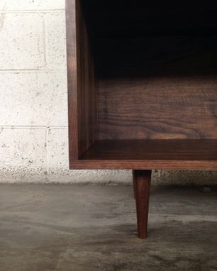 Custom Made Mid Century Modern Record Cabinet In Walnut
