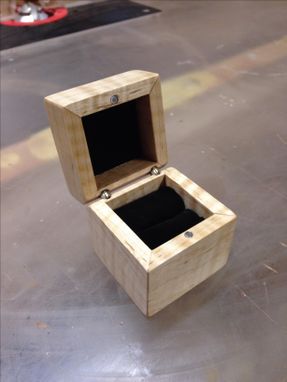 Custom Made Curly Maple Engagement Ring Box