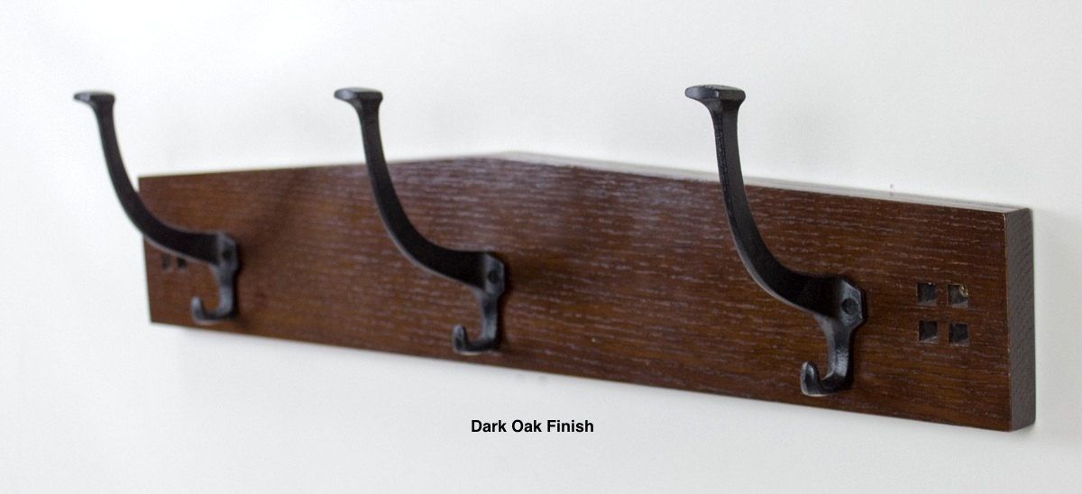 Buy Custom Craftsman Style Cast Iron Hook Coat Rack, made to order from