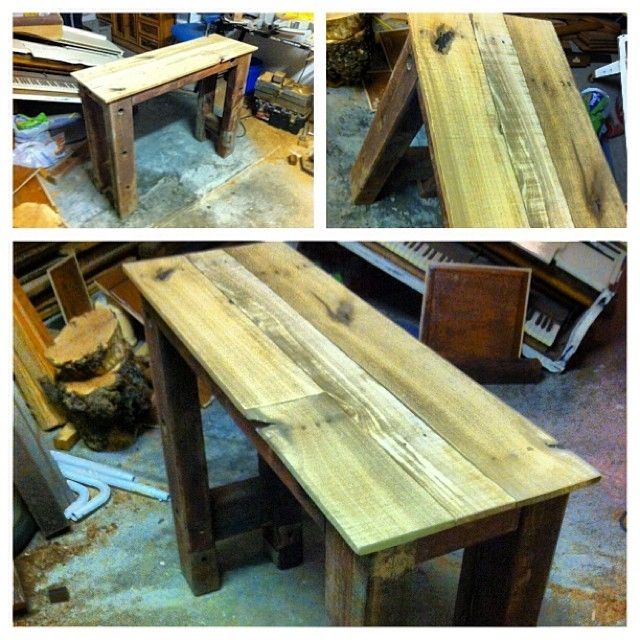 Custom Reclaimed Wood Entry Table by Osleeper Designs