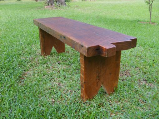 Custom Made Heart Pine Beam Bench