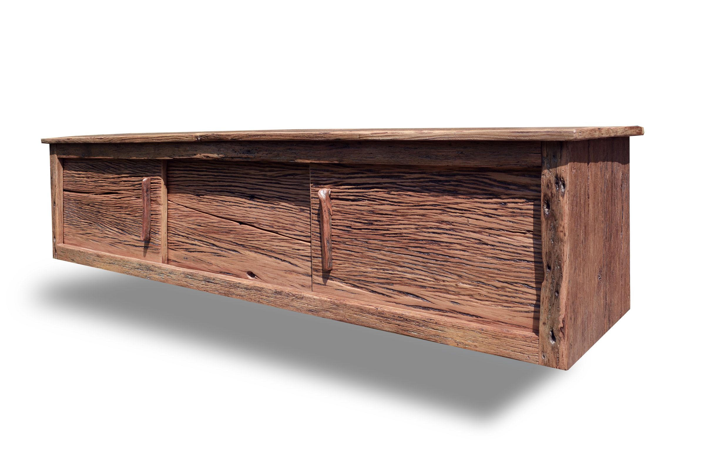 Hand Crafted Rustic Floating Media by Abodeacious