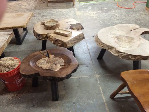 Custom Made Carved Slab Coffee Tables