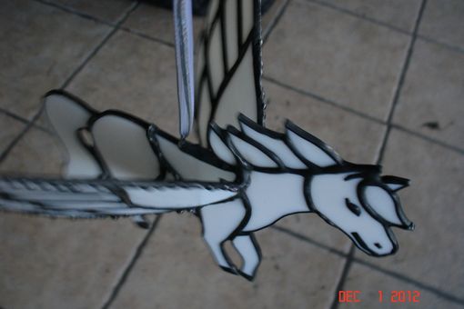 Custom Made 3d Stained Glass Pegasus In