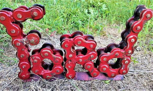 Custom Made Roller Chain Art Metal Ford Sign