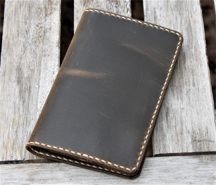 Custom Made Handmade Leather Case Cover Wallet Scribo Field Notes Moleskine Coyote Shell Shock