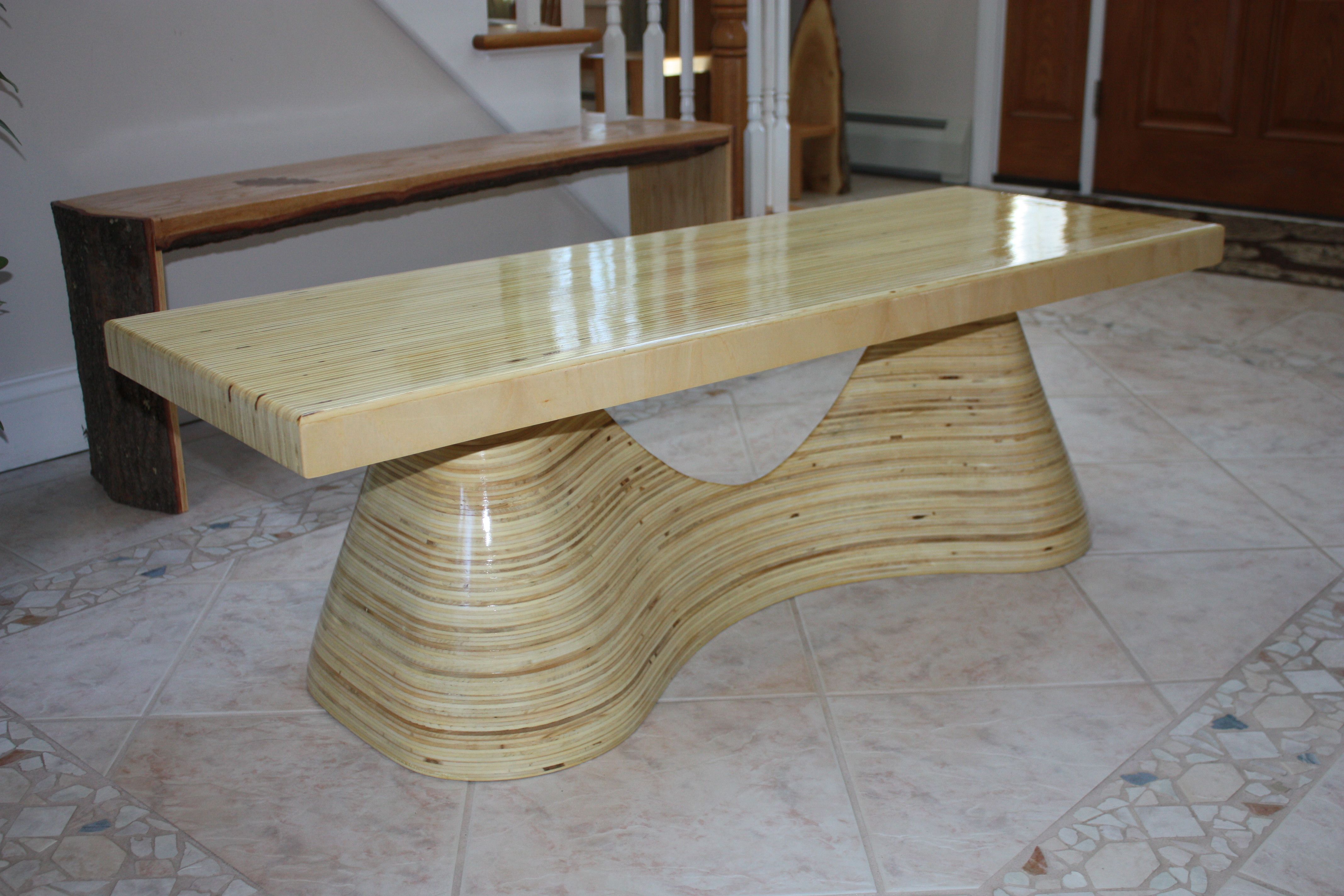 Buy Handmade Stack Laminated Bench, made to order from DePercio