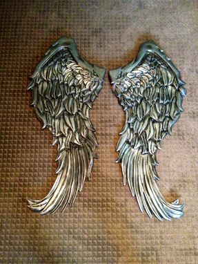 Custom Made Angel Wings Wall Decor Wood Carving