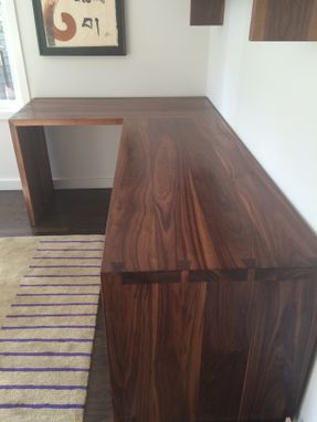 Custom Made Custom Walnut Desk With Dovetailed Sides