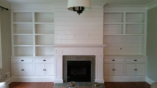 Custom Made Built-In Wall Unit With Fireplace Mantle