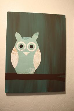 Custom Made Owls - Acrylic And Mixed Media On Canvas