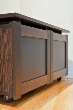 Custom Made Rolling Media Cabinet