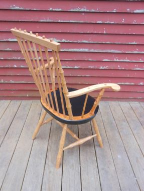 Custom Made Modern Windsor Bamboo Style Arm Chair