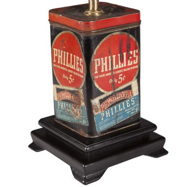 Custom Made Vintage Phillies Cigar Tin Lamp