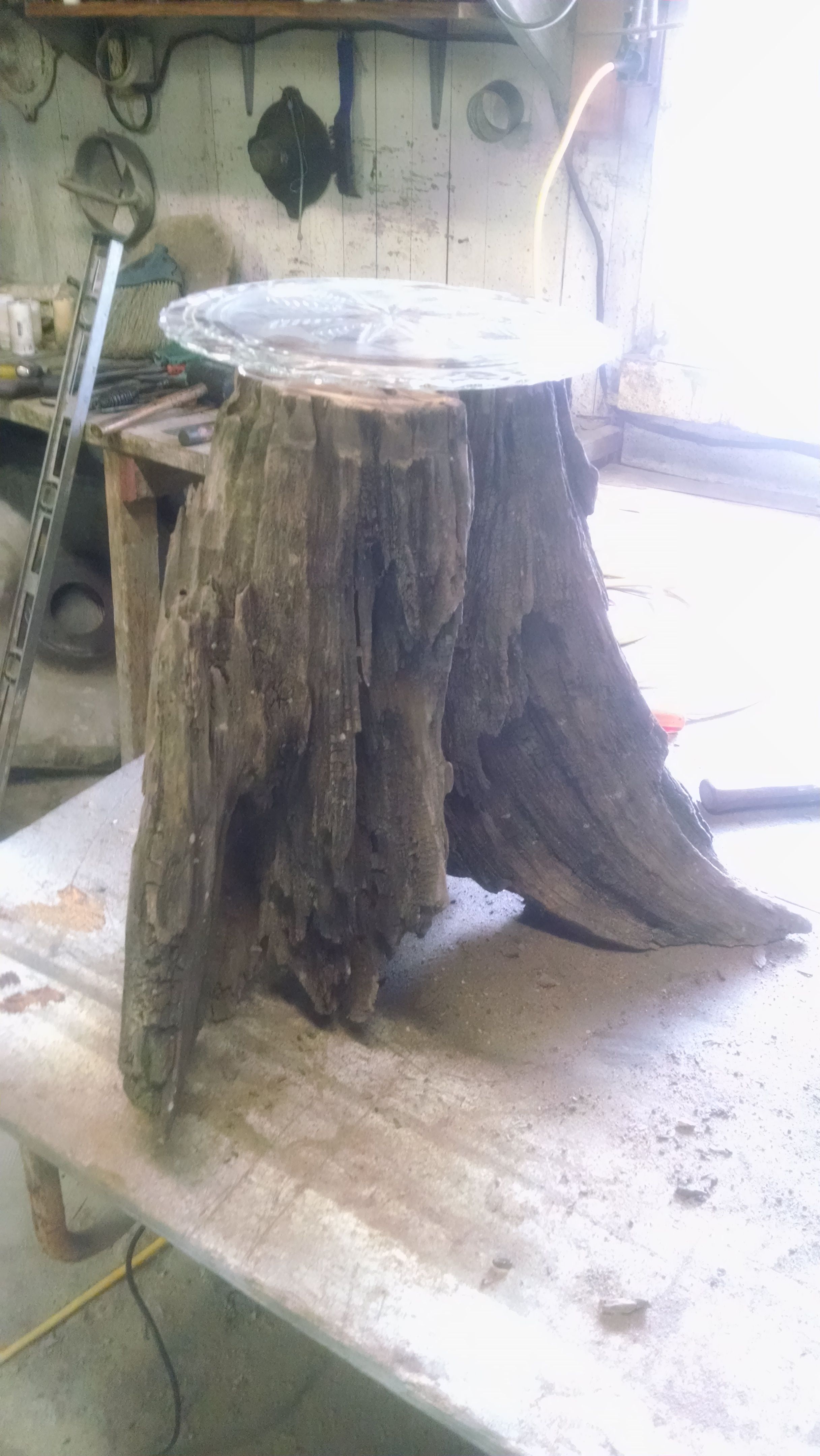 Handmade Tree Trunk Cake Stand by Tangi Trading Post