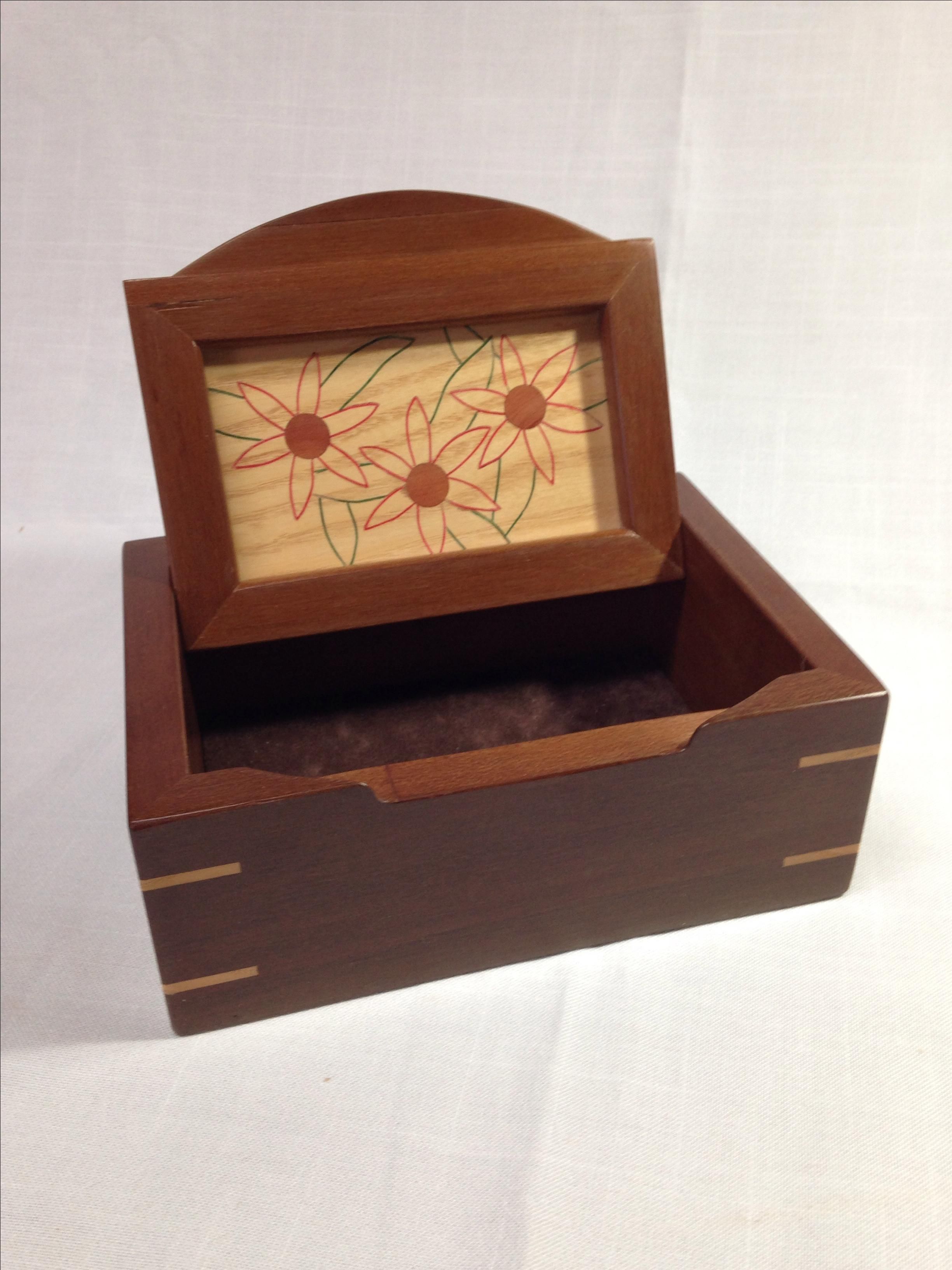 Buy Hand Crafted Keepsake Box With Hidden Hinge Pins, made to order