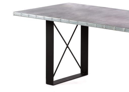 Custom Made Zinc Table Zinc Dining Table - The Soho Zinc Dining Table
