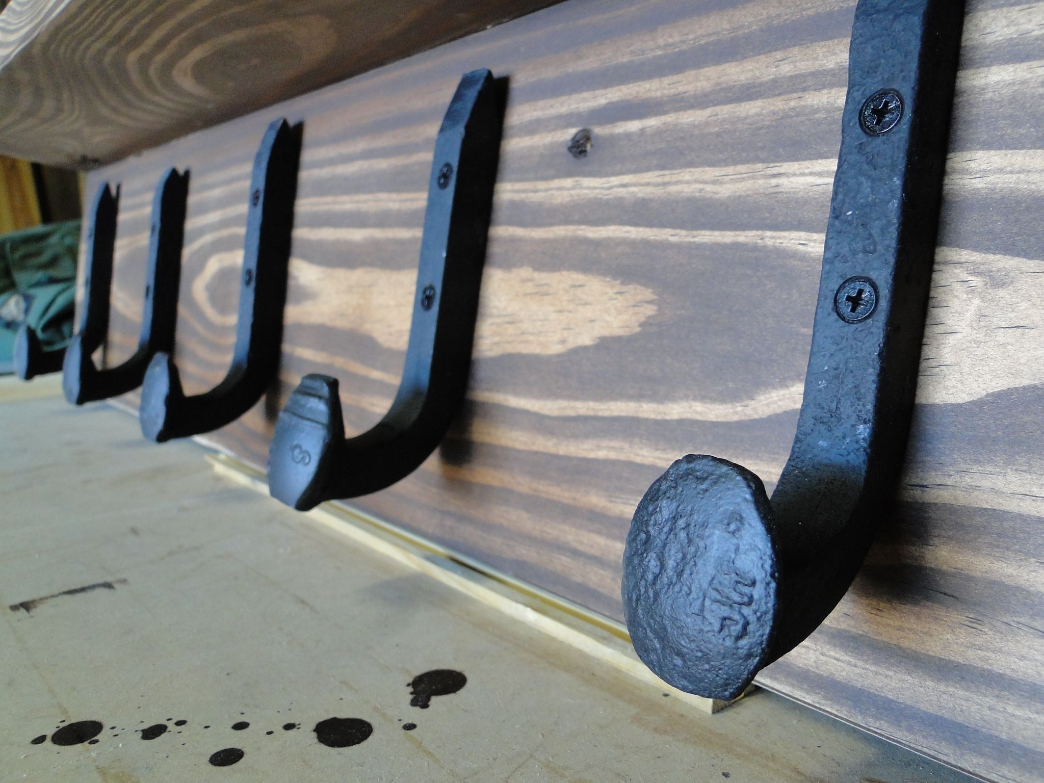 Buy Hand Made Coat Rack With Railroad Spikes, made to order from ...