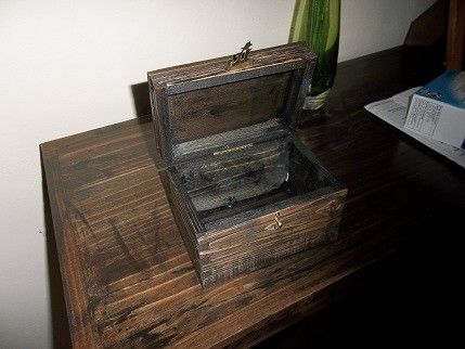 Custom Made Keepsake Box In Burnt Pine