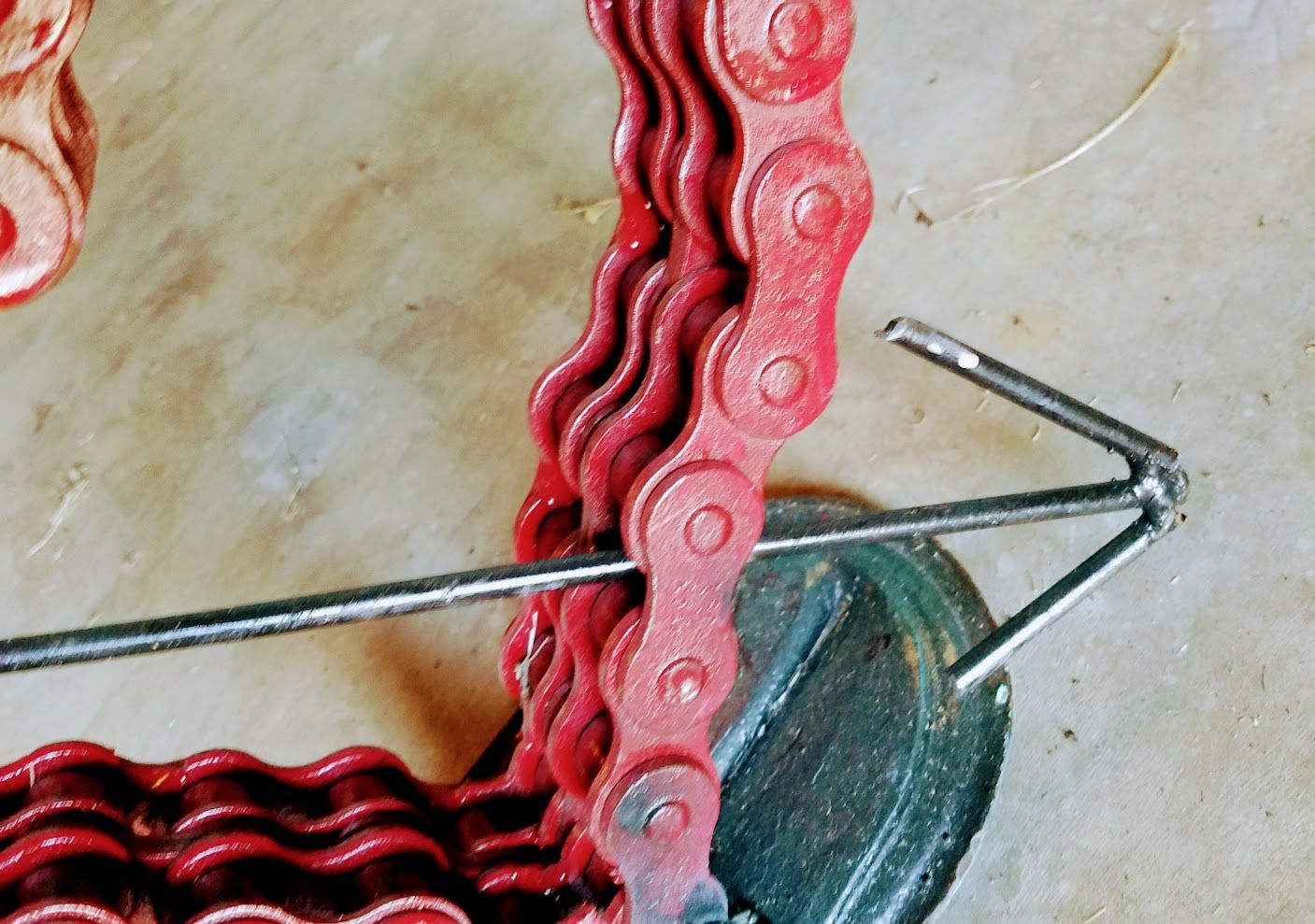 Buy Hand Crafted Welded Chain Art Metal Heart And Arrow Decoration