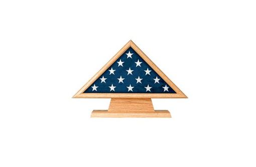 Custom Made Memorial Flag Case And Pedestal