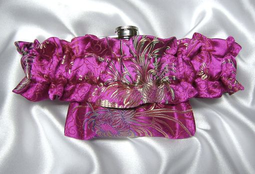 Custom Made Hot Pink Floral Print Pocket Garter