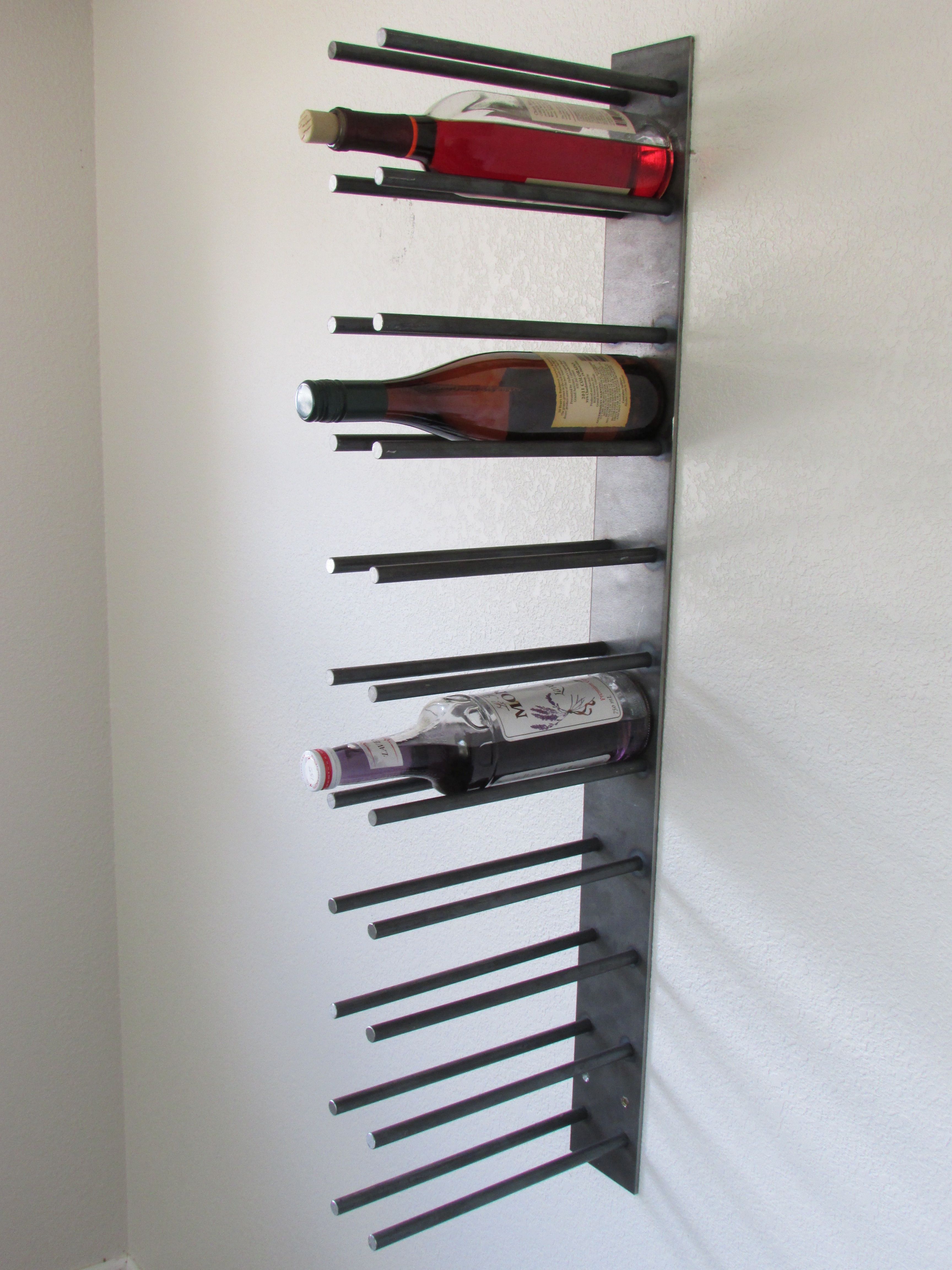 Hand Crafted Custom Vertical Wine Rack by ConnectEDcreations Wood
