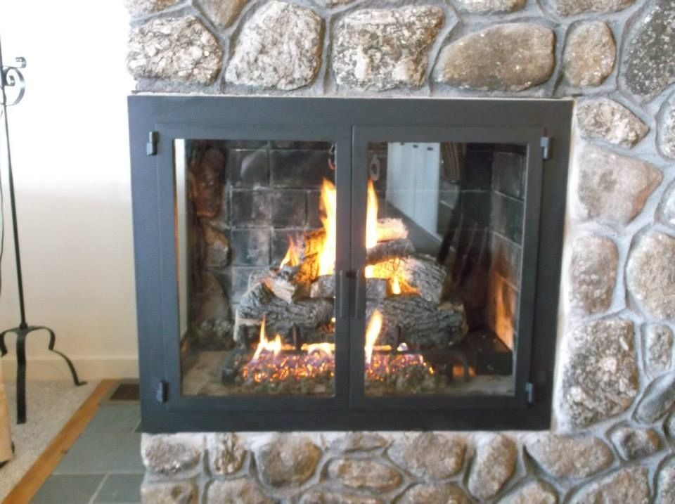 Custom Corner Fireplace Doors By Iron It Out Custommade Com