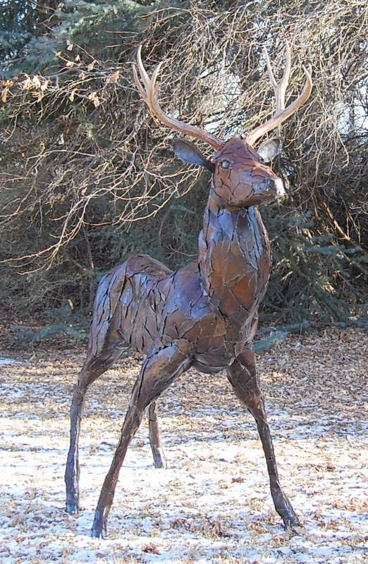 Custom LifeSize Metal Deer Buck by Jacob Novinger