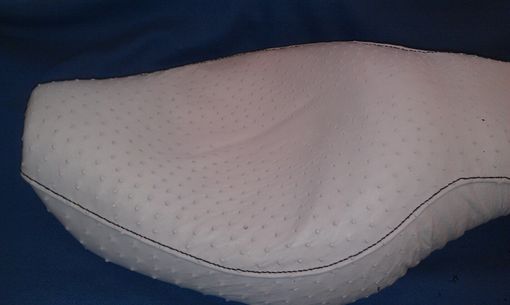 Custom Made Genuine Ostrich Skin Motorcycle Seat Cover