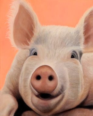 Custom Made Pig Art - Pig Print - Funny Animal Art - Perfect Nursery Art - Children's Art
